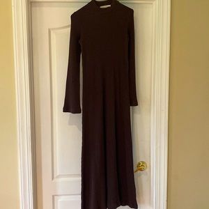 Christy Dawn Brown Long Sleeve Dress